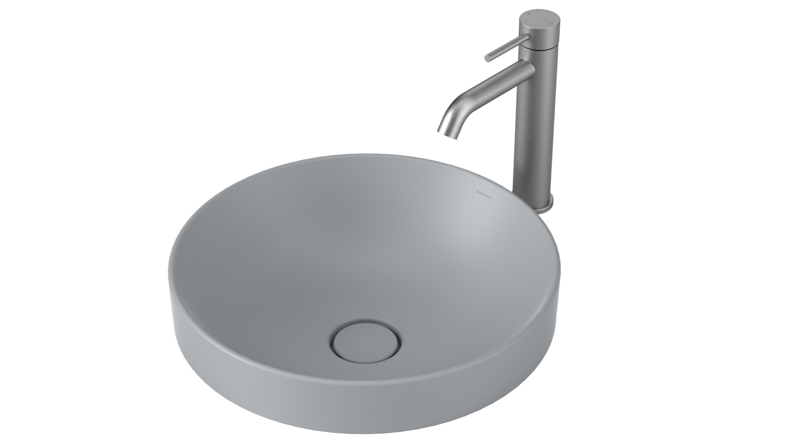 Caroma Liano II 400mm Round Inset Basin - Matte Grey