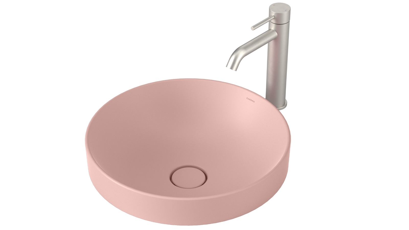Caroma Liano II 400mm Round Inset Basin - Matte Pink