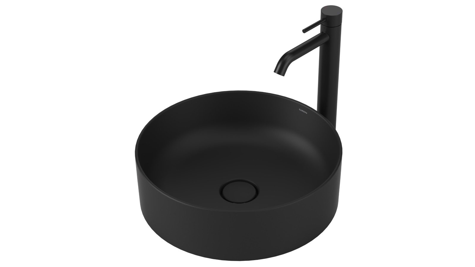 Caroma Liano II 400mm Round Above Counter Basin - Matte Black