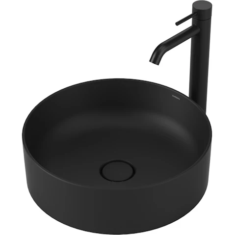 Caroma Liano II 400mm Round Above Counter Basin - Matte Black