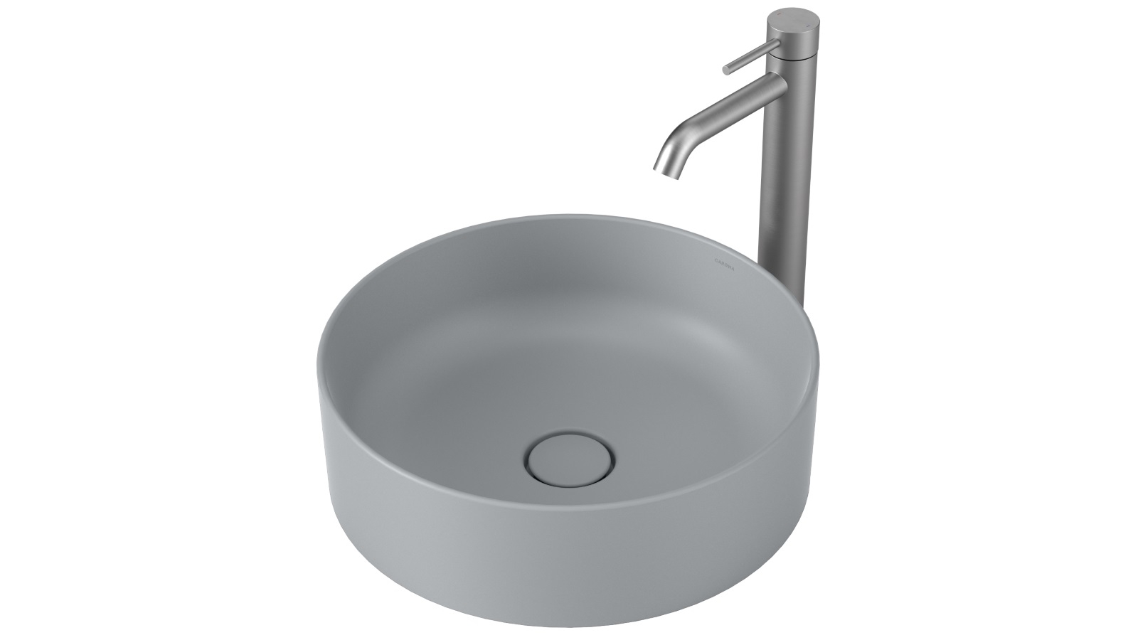 Caroma Liano II 400mm Round Above Counter Basin - Matte Grey