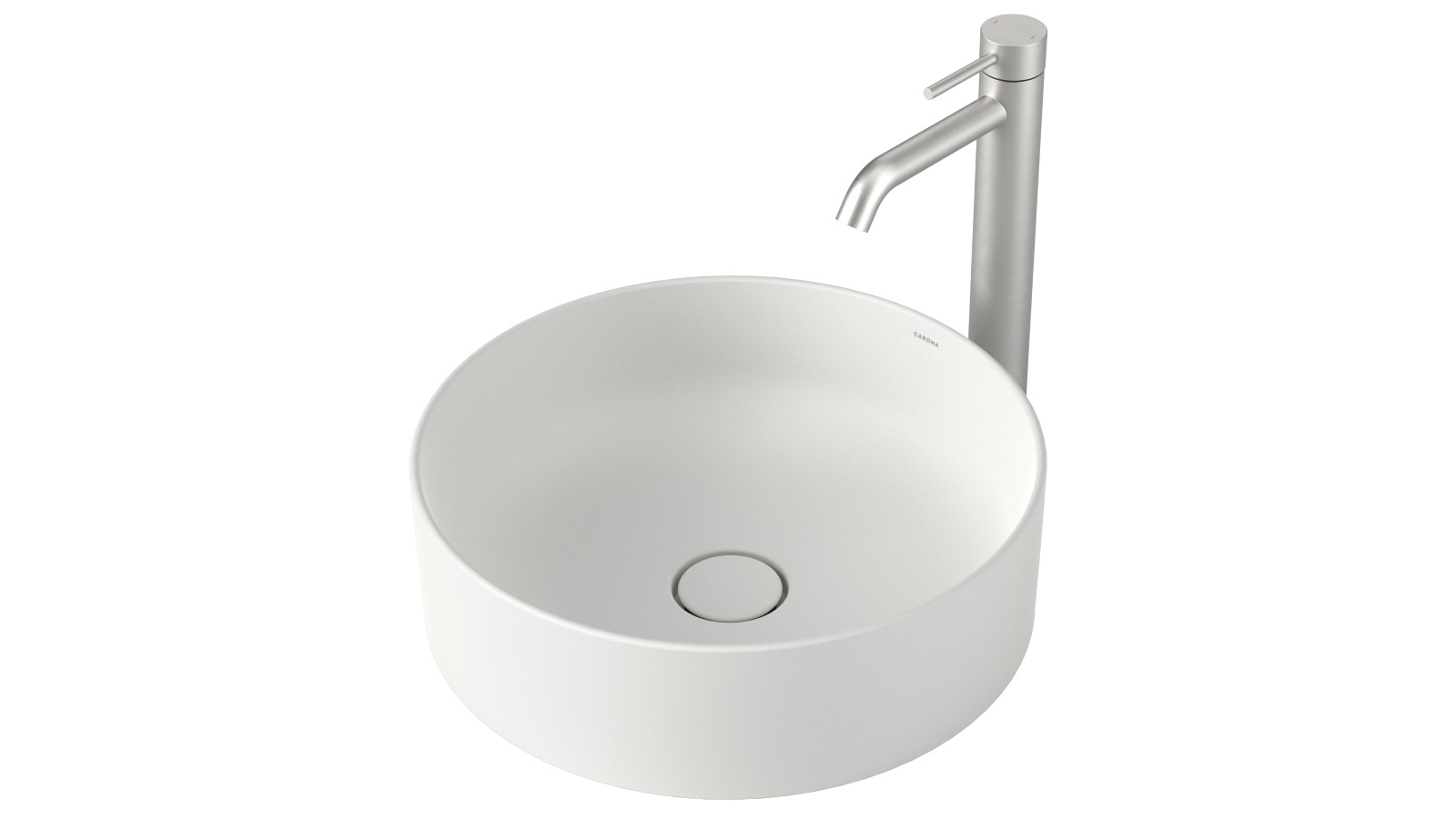 Caroma Liano II 400mm Round Above Counter Basin - Matte White
