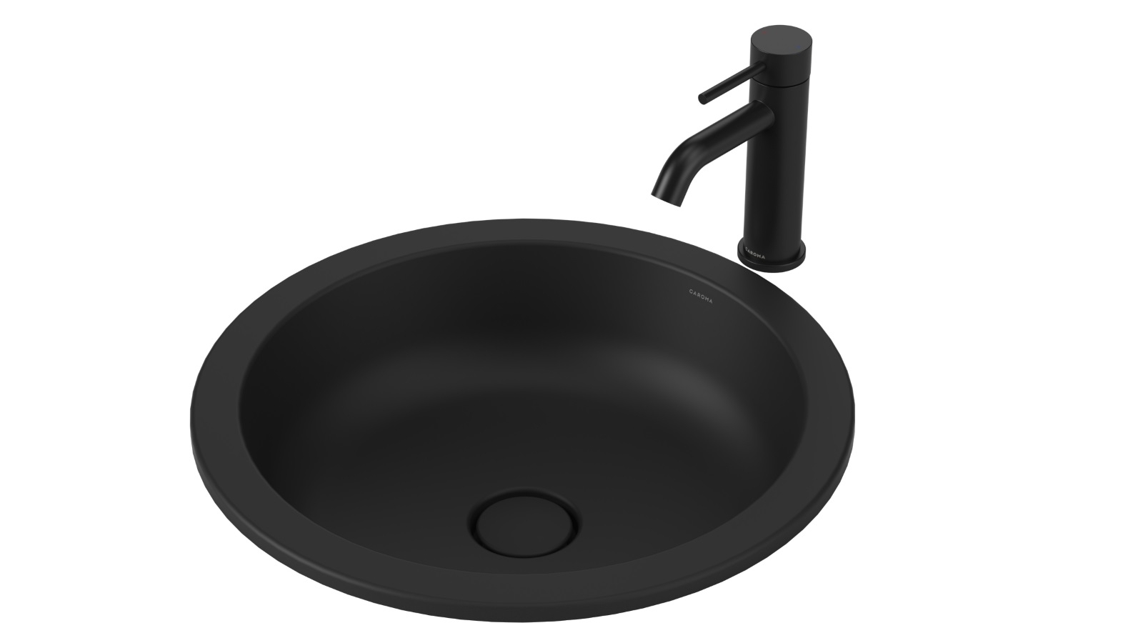 Caroma Liano II 440mm Round Under/Over Counter Basin - Matte Black