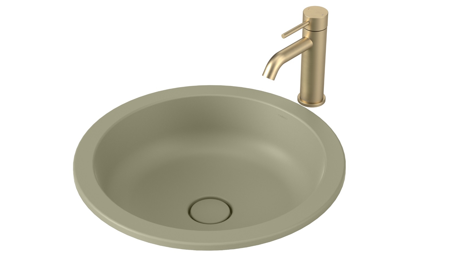 Caroma Liano II 440mm Round Under/Over Counter Basin - Matte Green