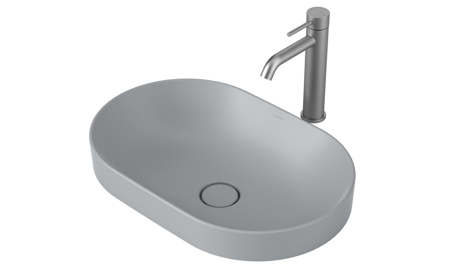 Caroma Liano II 530mm Pill Inset Basin – Matte Grey
