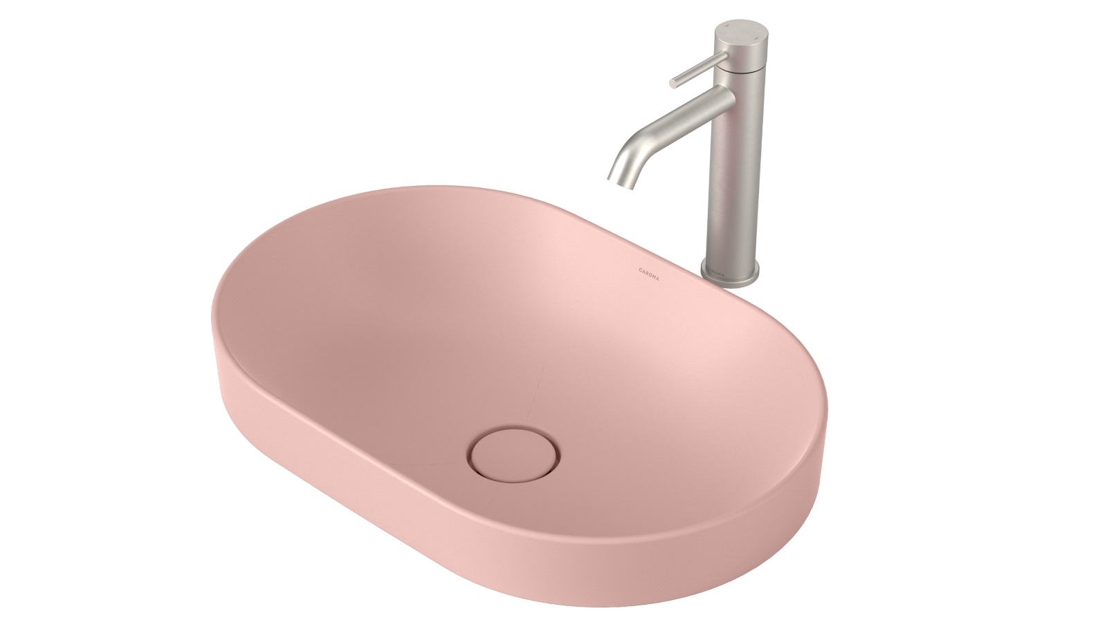 Caroma Liano II 530mm Pill Inset Basin – Matte Pink
