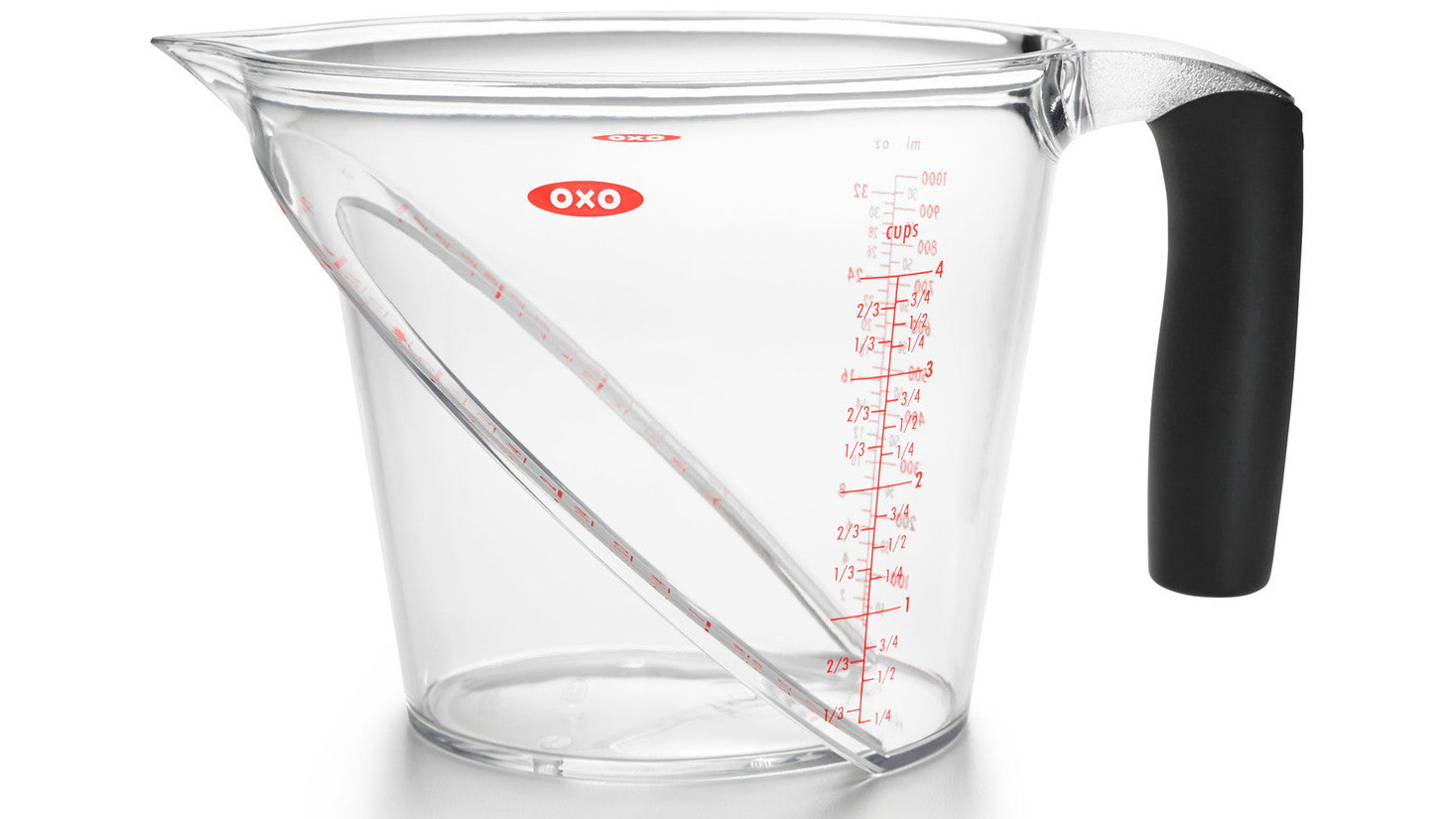 Oxo 4 Cup/1L Patented Angled Surface Durable Good Grips Measure Cup