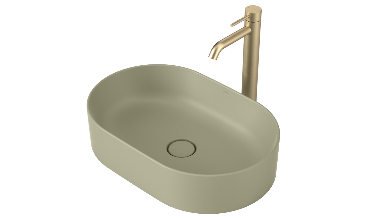 Caroma Liano II 530mm Pill Above Counter Basin – Matte Green