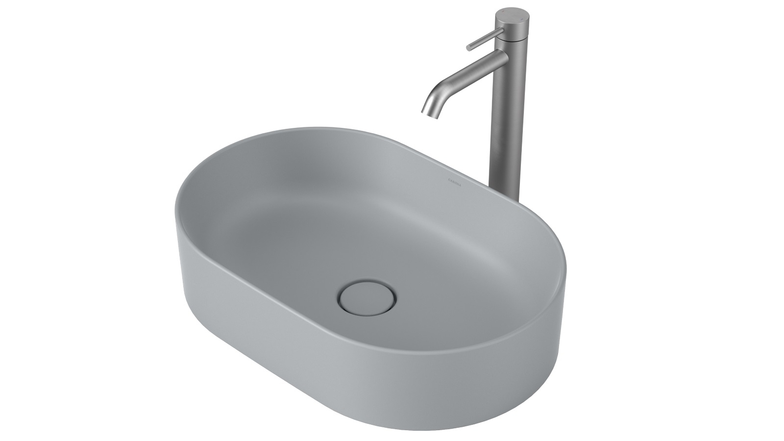 Caroma Liano II 530mm Pill Above Counter Basin – Matte Grey