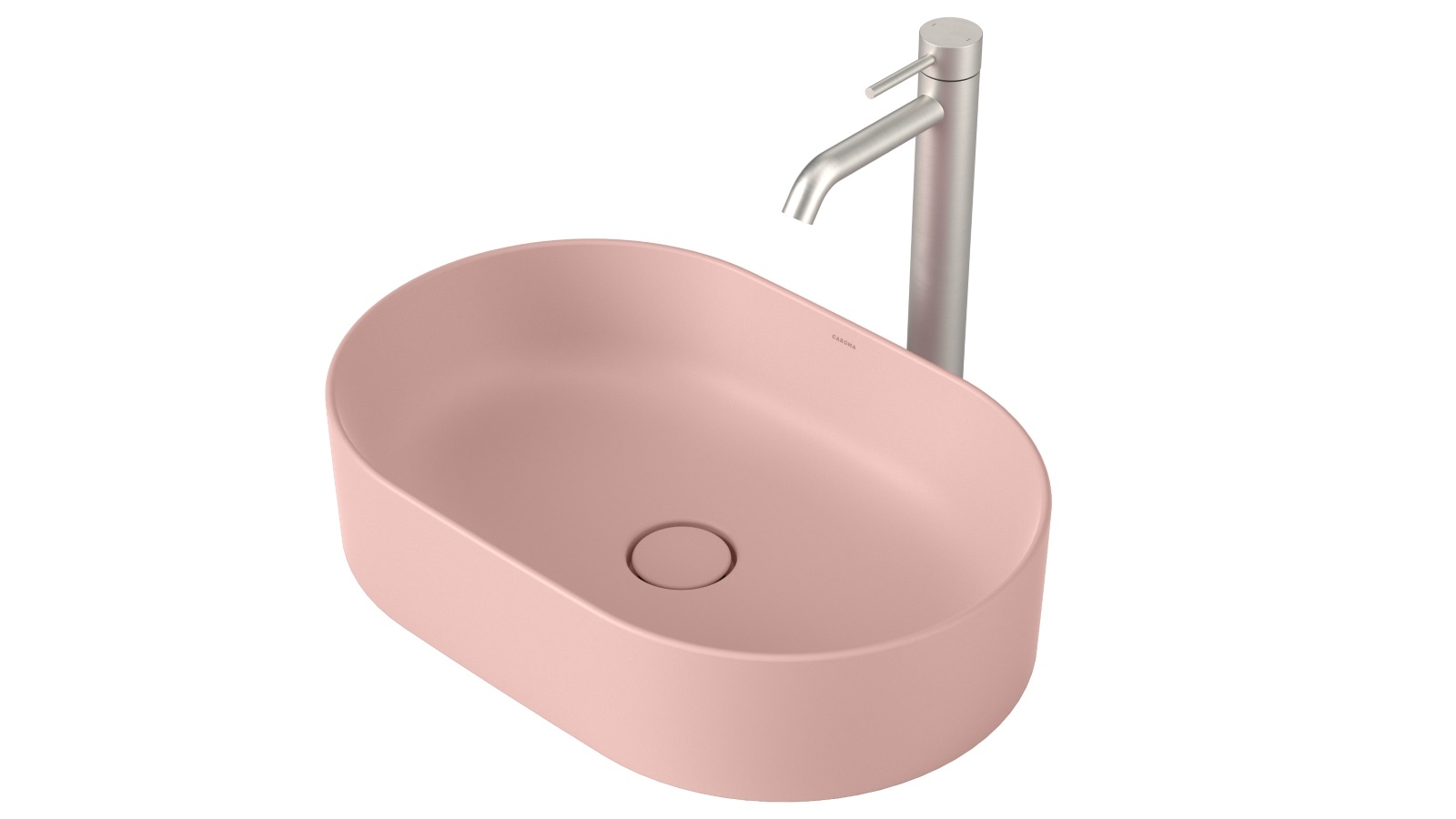Caroma Liano II 530mm Pill Above Counter Basin – Matte Pink