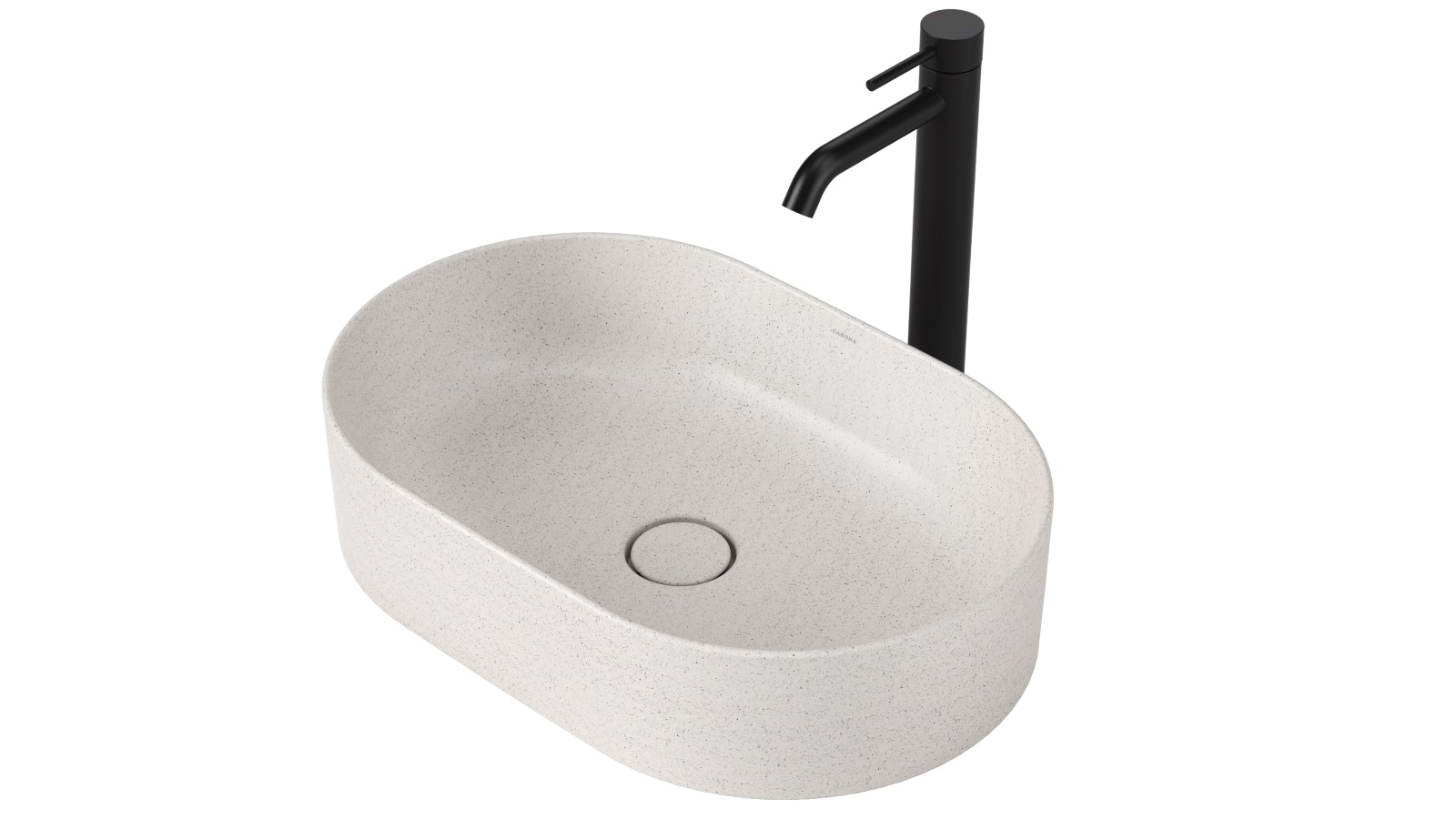Caroma Liano II 530mm Pill Above Counter Basin – Matte Speckled