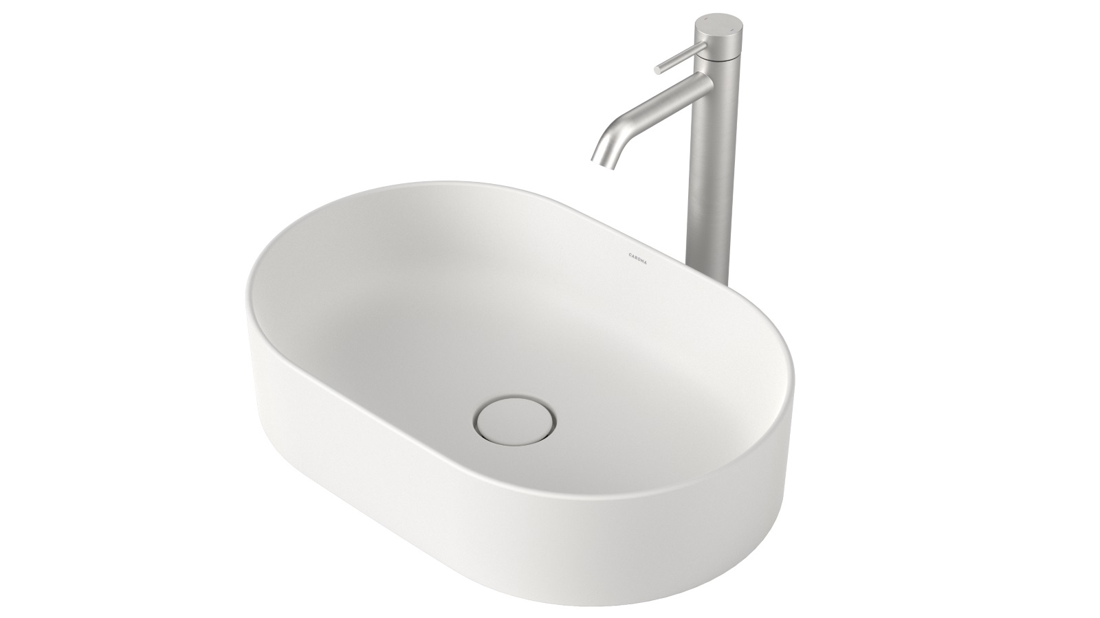 Caroma Liano II 530mm Pill Above Counter Basin – Matte White
