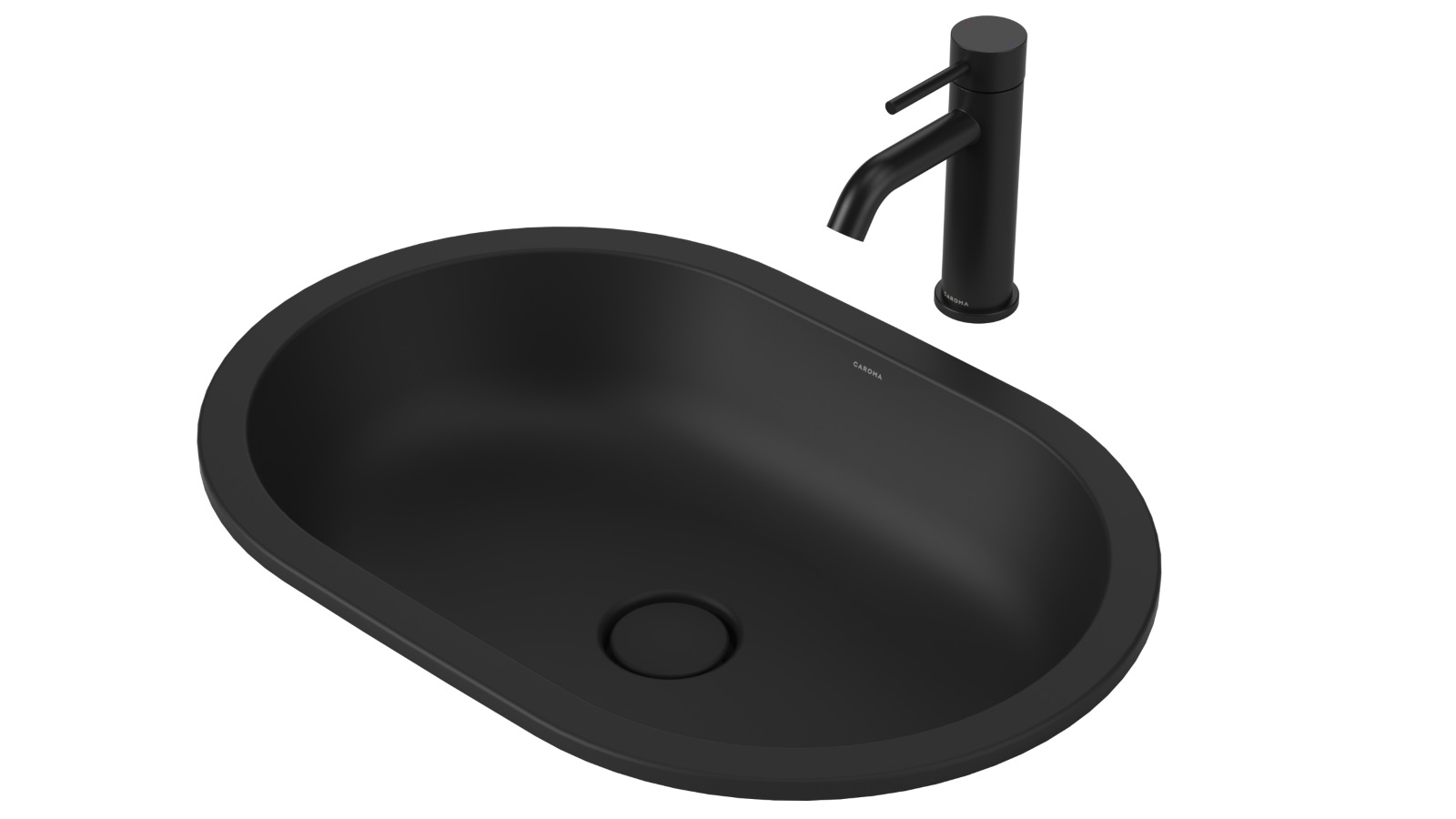 Caroma Liano II 580mm Pill Under/Over Counter Basin – Matte Black