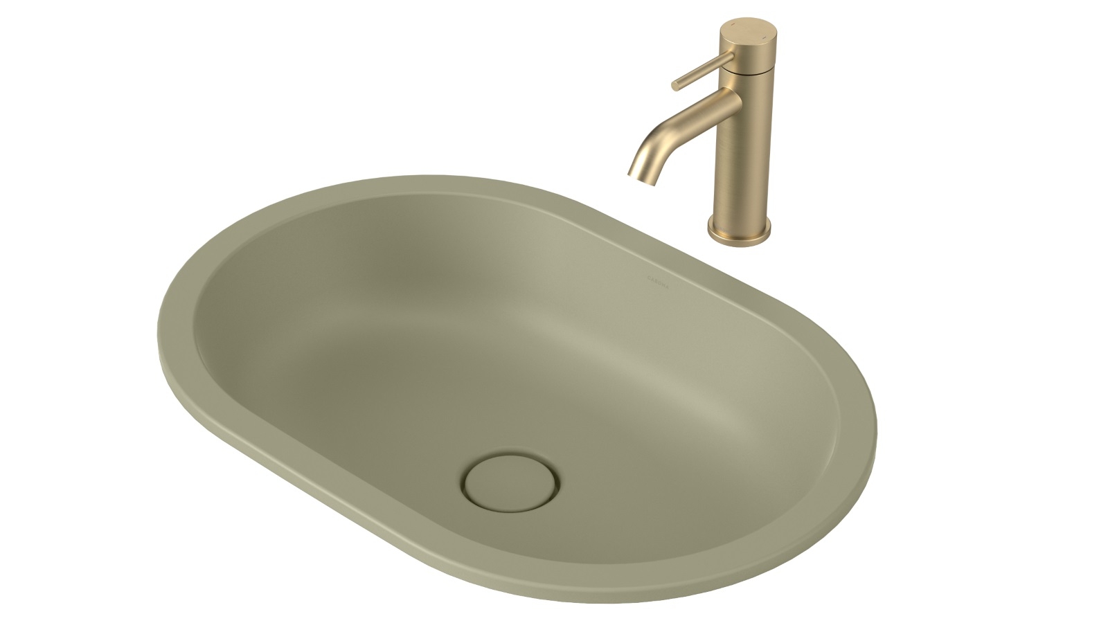 Caroma Liano II 580mm Pill Under/Over Counter Basin – Matte Green