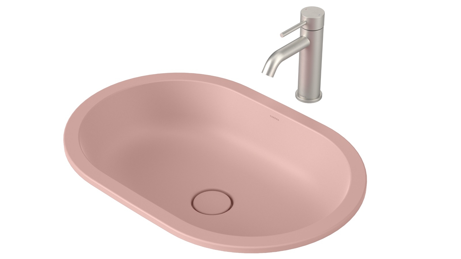 Caroma Liano II 580mm Pill Under/Over Counter Basin – Matte Pink