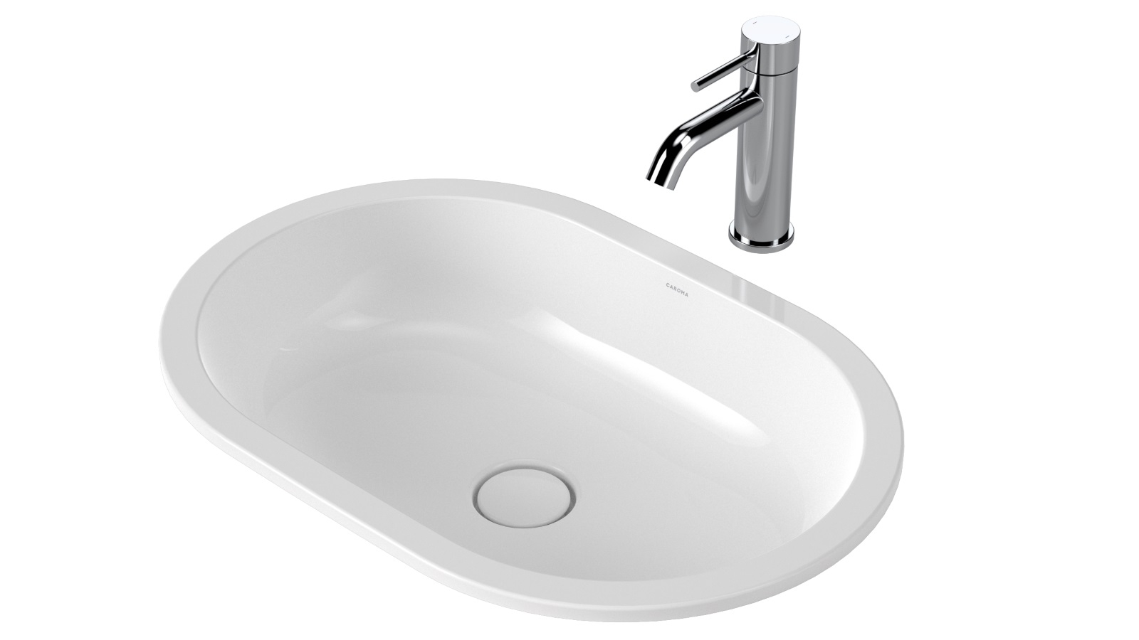 Caroma Liano II 580mm Pill Under/Over Counter Basin – White