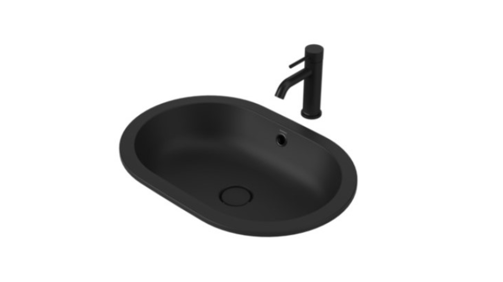 Caroma Liano II 580mm Pill Above Counter Basin - Matte Black 