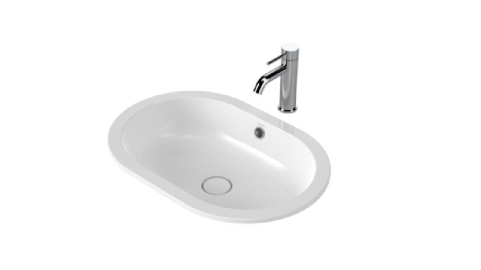 Caroma Liano II 580mm Pill Above Counter Basin - Gloss White 