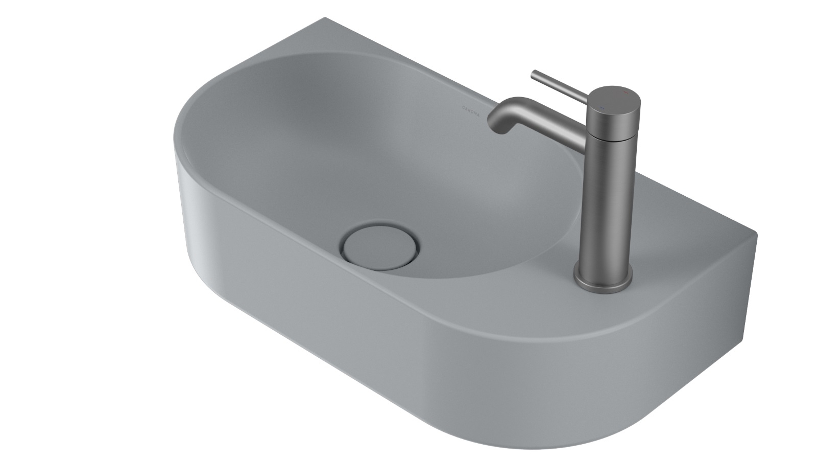 Caroma Liano II 1 Tap Hole Hand Wall Basin – Matte Grey