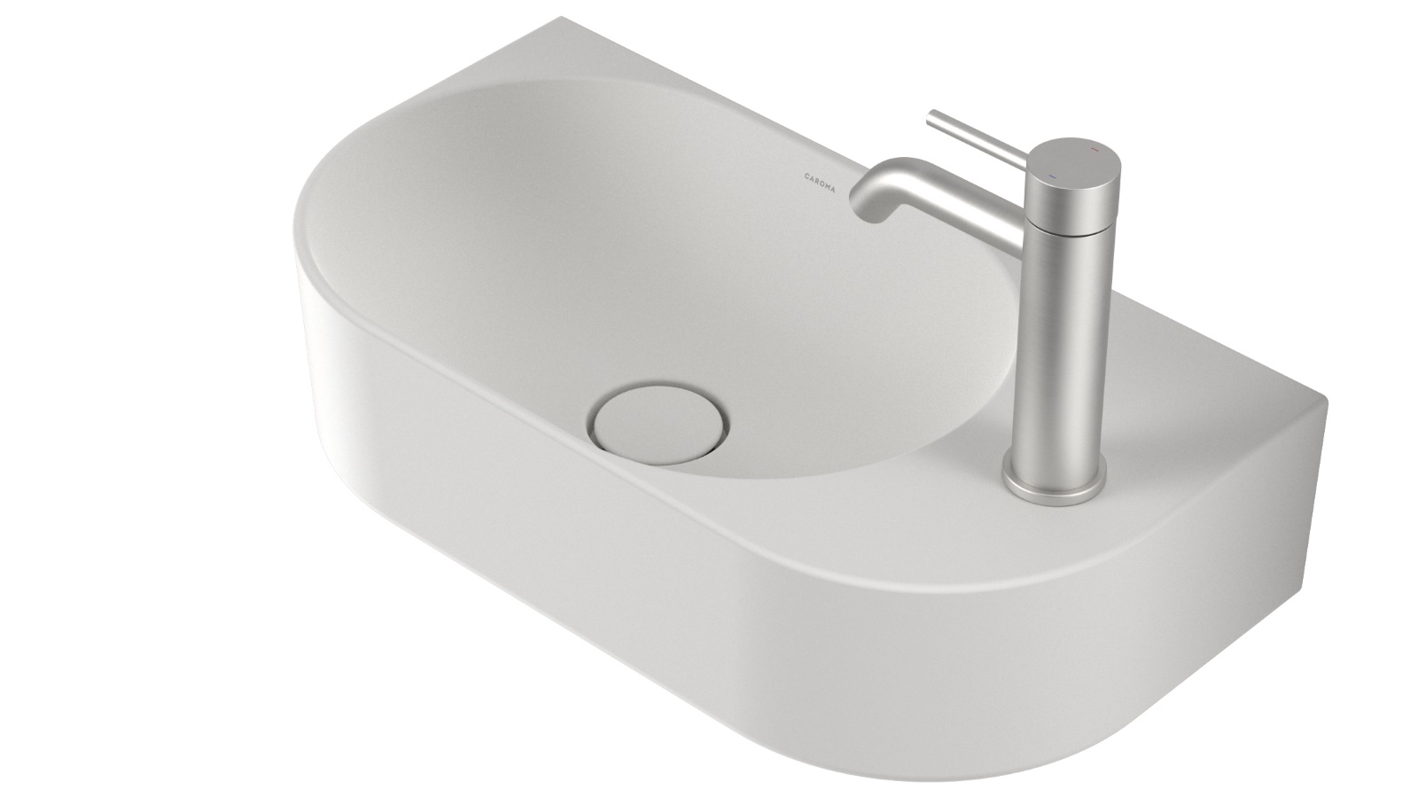 Caroma Liano II 1 Tap Hole Hand Wall Basin – Matte White