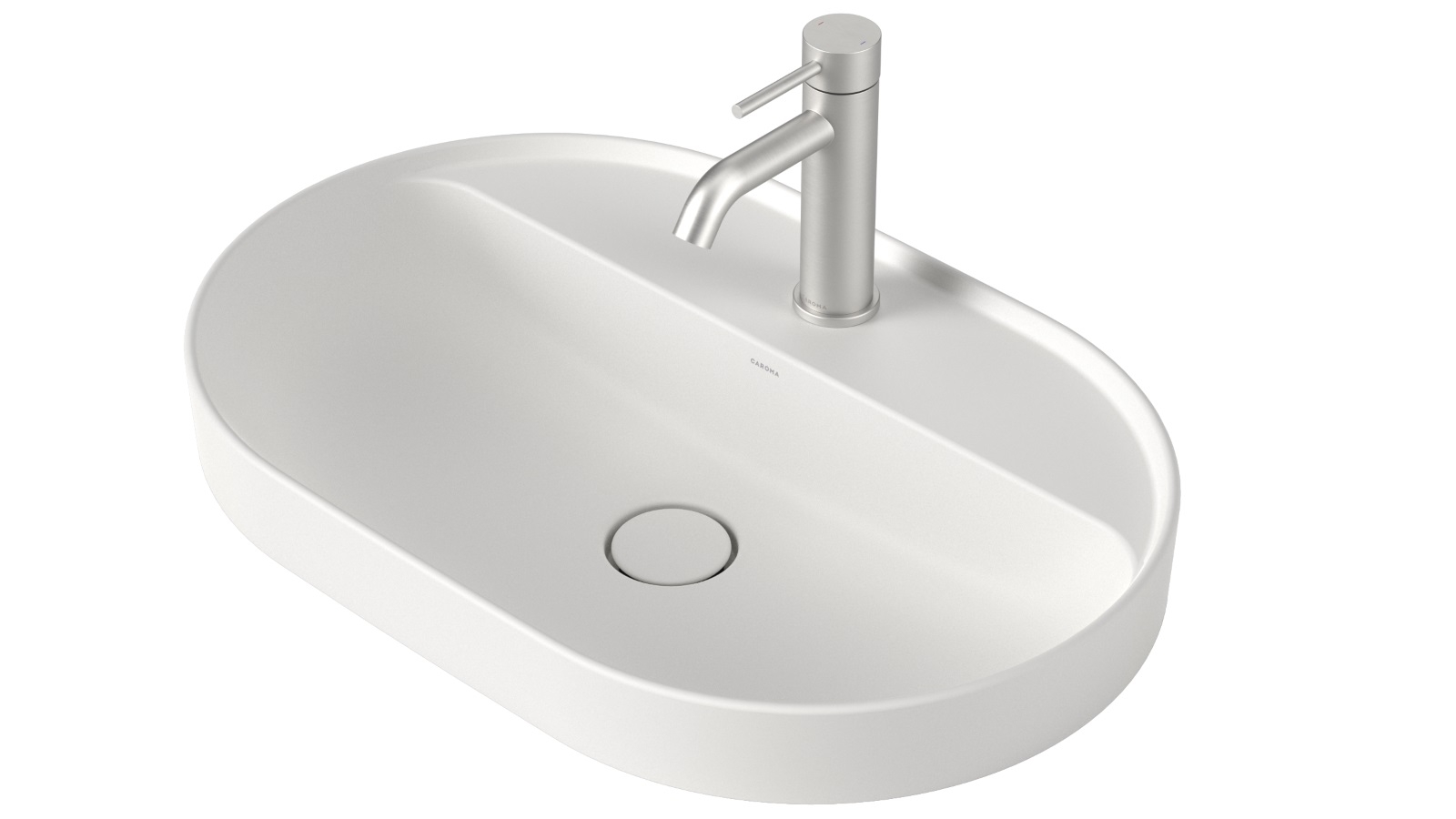 Liano II 600mm 1 Tap Hole Pill Inset Basin with Tap Landing – Matte White
