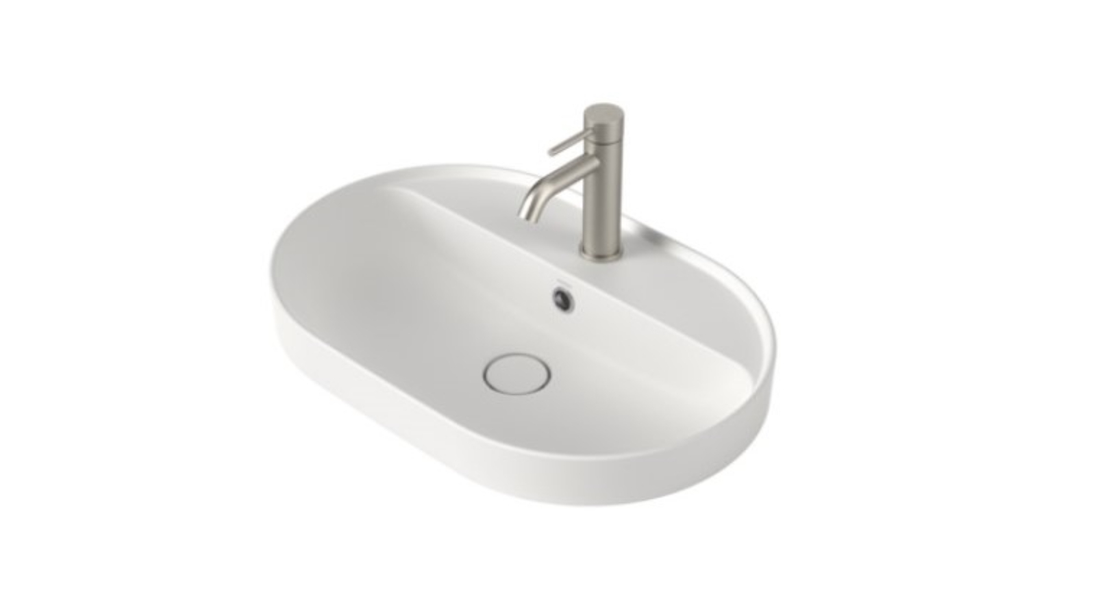 Caroma Liano II 600mm One Tap Hole Pill Inset Basin - Matte White 