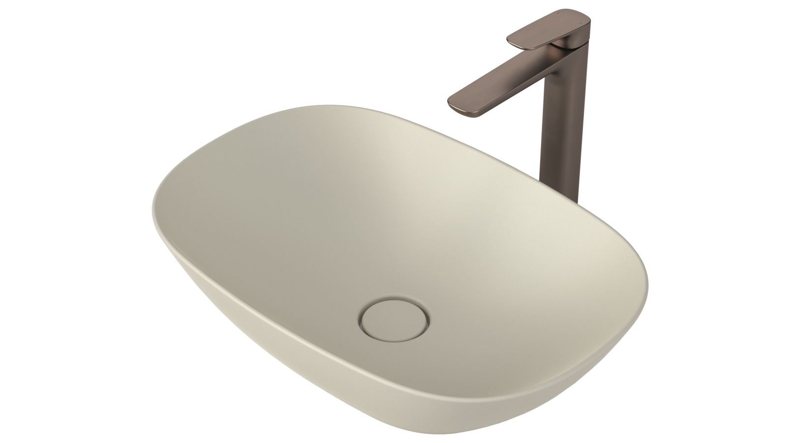 Caroma Contura II 530mm Above Counter Basin - Matte Clay