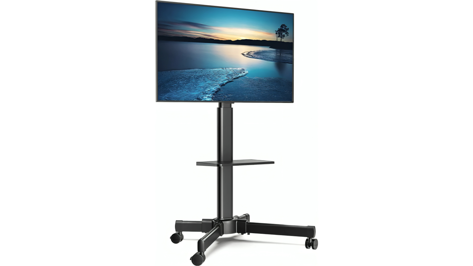 Vikus 27-55Inch Adjustable Mobile TV Stand with Wheels