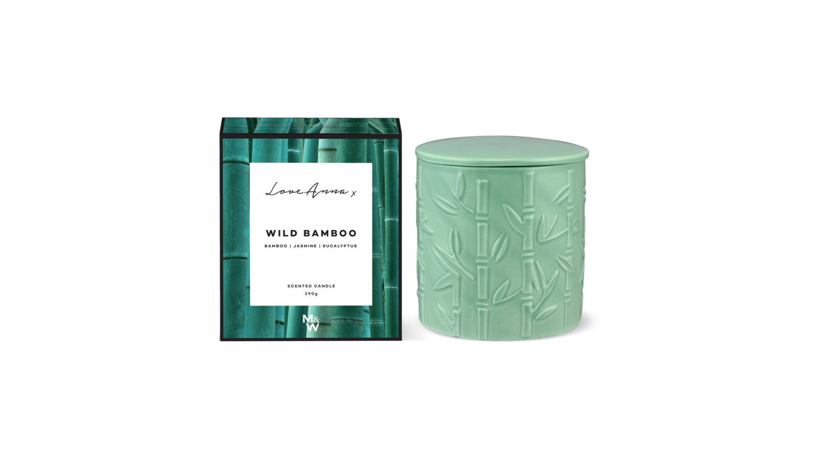 Love Anna X Wild Bamboo Botanika Minimalist Glass Jar Fragrance Candle - 290g