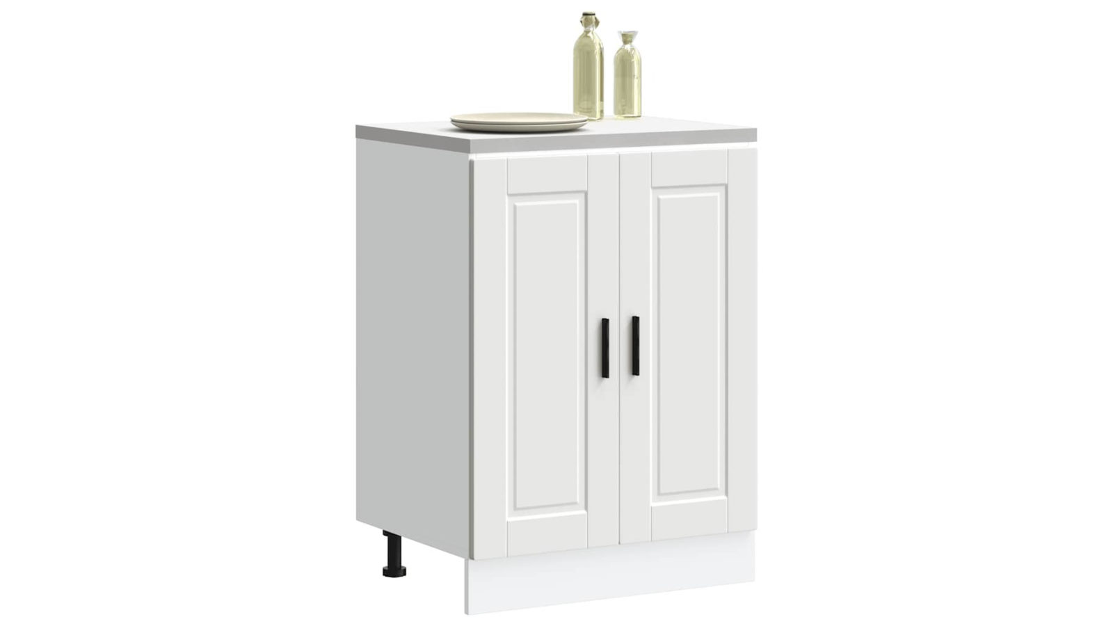 vidaXL 60 x 46 x 81.5cm Porto White Engineered Wood Kitchen Base Cabinet
