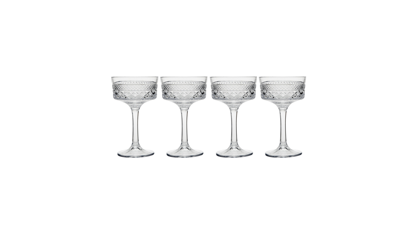 Maxwell and Williams Pack of 4 Speakeasy Coupe Glass - 280ml