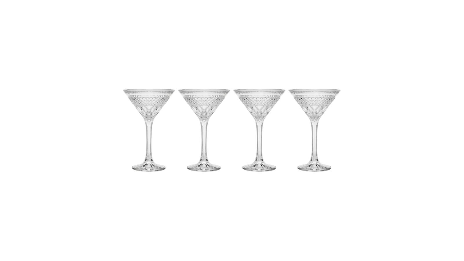 Maxwell and Williams Pack of 4 Speakeasy Martini Glass - 180ml