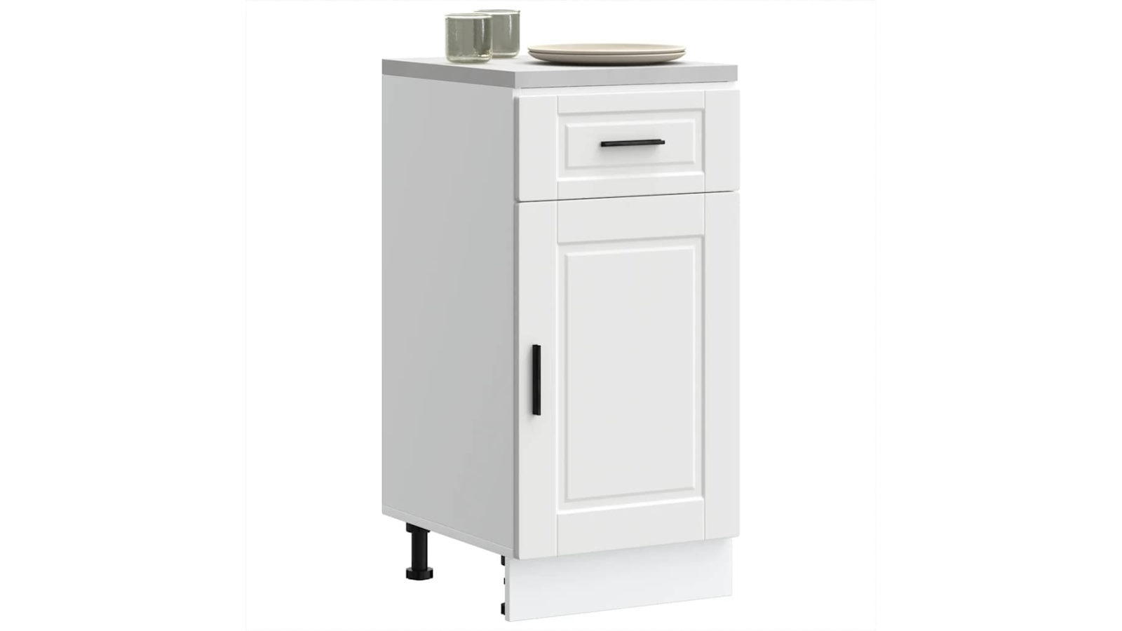 vidaXL 40 x 46 x 81.5cm Durable Engineered White Porto Kitchen Base Cabinet