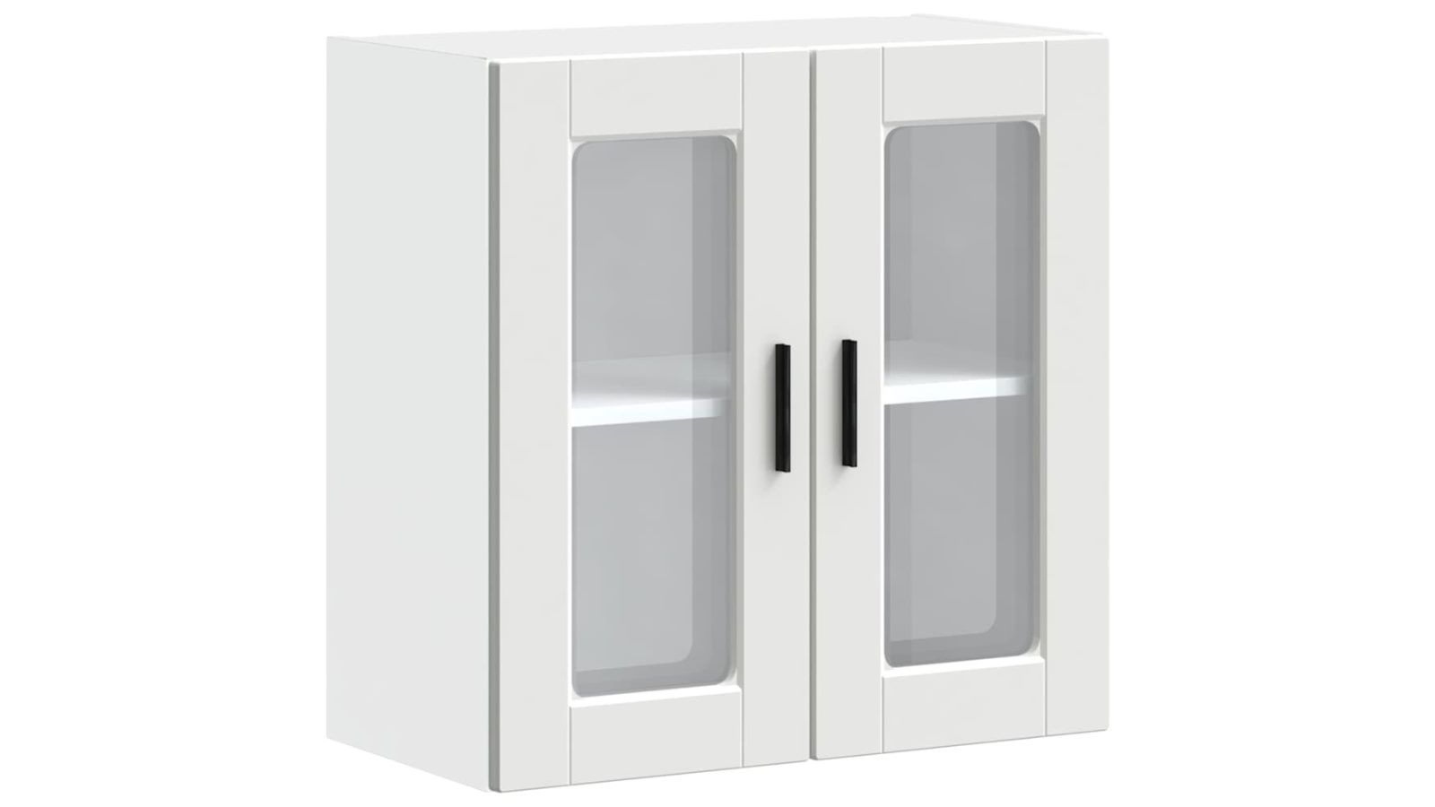 vidaXL 60 x 31 x 60cm Porto White Wall Cabinet with Glass Door