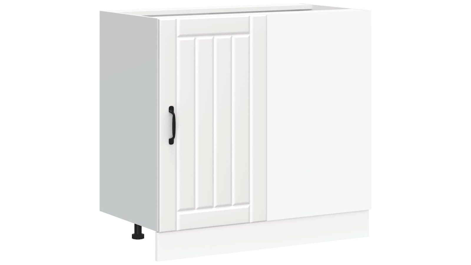vidaXL 86 x 46 x 81.5cm Lucca White Engineered Wood Kitchen Base Cabinet