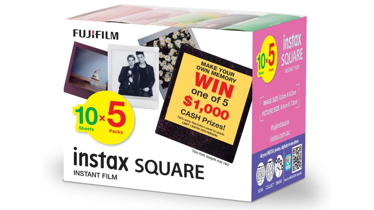 instax Square Novelty Instant Film - 50-Pack
