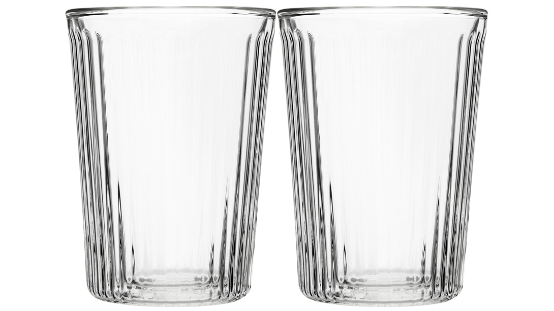 Maxwell and Williams Blend Set of 2 250ml Stripey Double Wall Borosilicate Cup