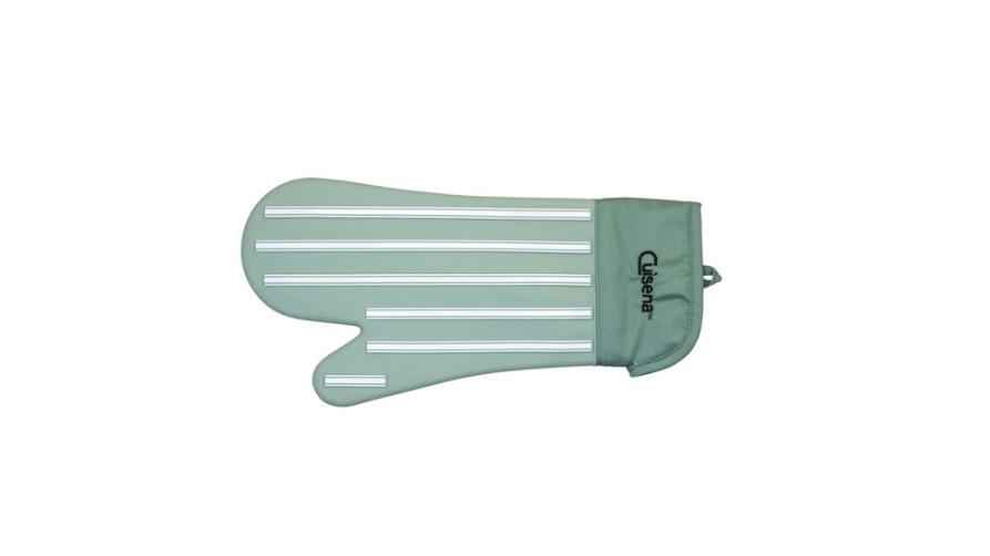Cuisena Silicone and Fabric Kitchen Heat-Resistant Oven Glove Mitt - Green