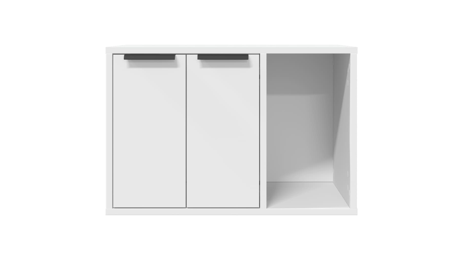 vidaXL Engineered Wood 60 x 40 x 40cm Cat Litter Box Enclosure - White
