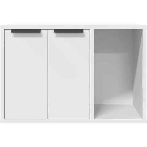 vidaXL Engineered Wood 60 x 40 x 40cm Cat Litter Box Enclosure - White