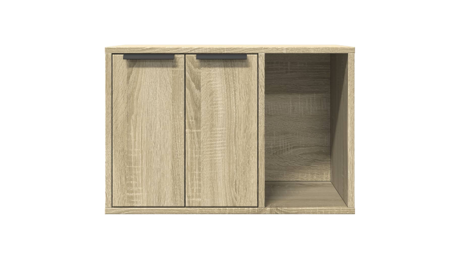 vidaXL Engineered Wood 60 x 40 x 40cm Cat Litter Box Enclosure - Sonoma Oak