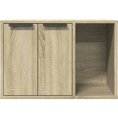 vidaXL Engineered Wood 60 x 40 x 40cm Cat Litter Box Enclosure - Sonoma Oak