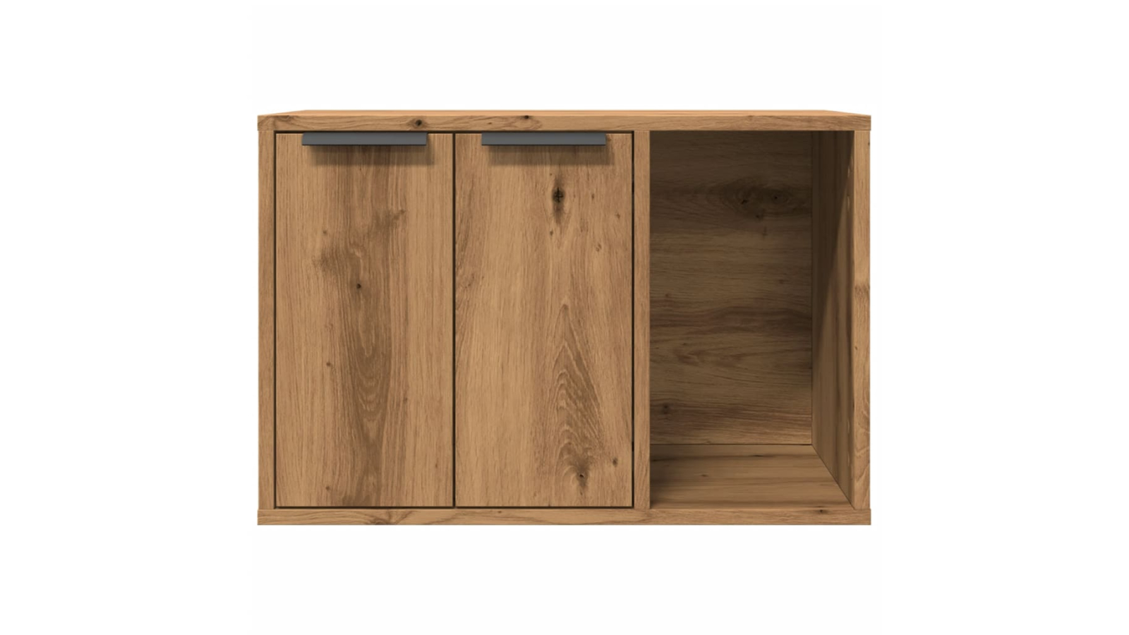 vidaXL Engineered Wood 60 x 40 x 40cm Cat Litter Box Enclosure - Oak