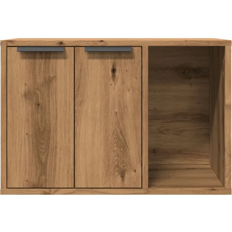 vidaXL Engineered Wood 60 x 40 x 40cm Cat Litter Box Enclosure - Oak