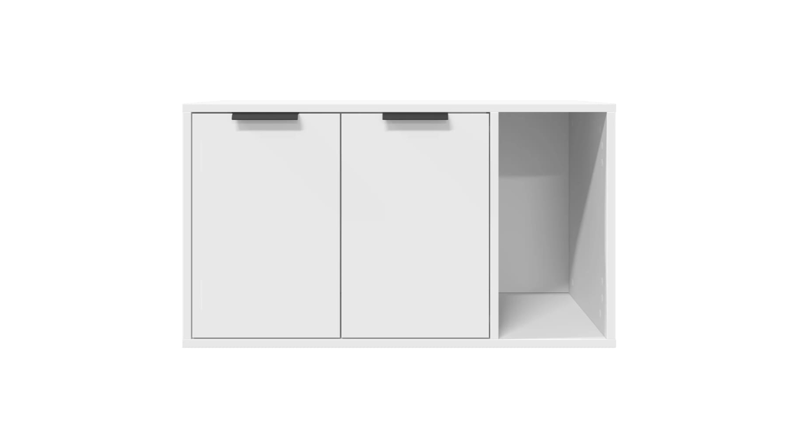 vidaXL Engineered Wood 80 x 50 x 45cm Cat Litter Box Enclosure - White
