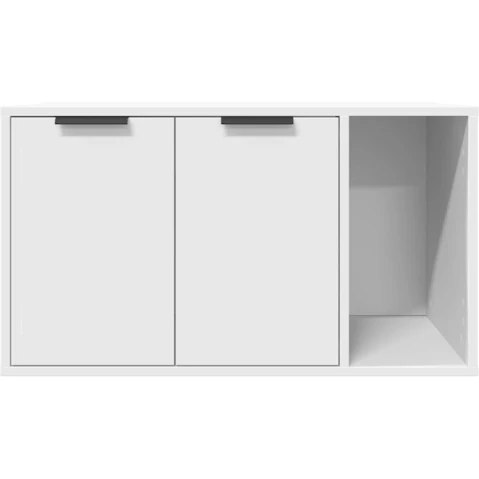 vidaXL Engineered Wood 80 x 50 x 45cm Cat Litter Box Enclosure - White