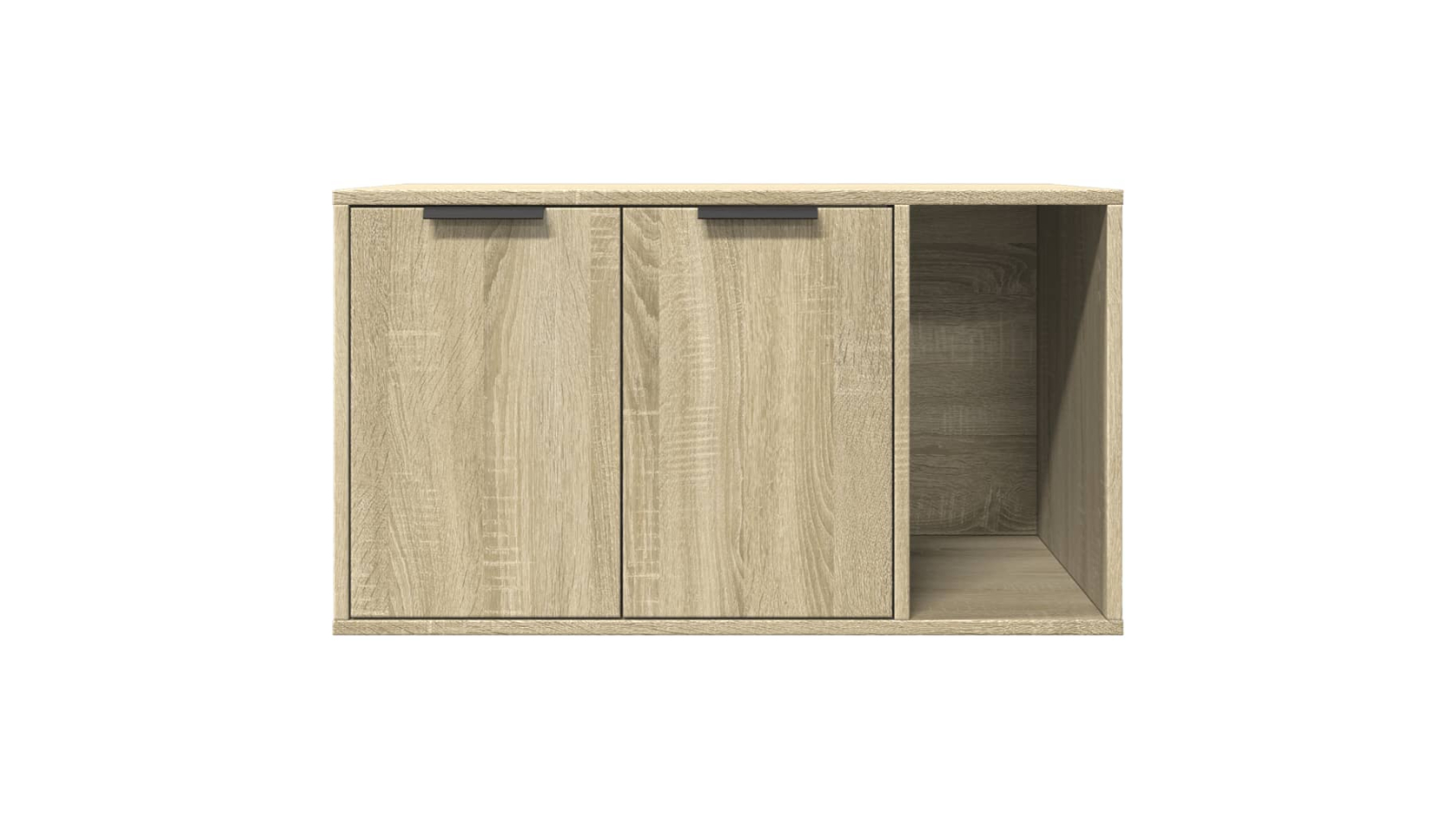 vidaXL Engineered Wood 80 x 50 x 45cm Cat Litter Box Enclosure - Sonoma Oak