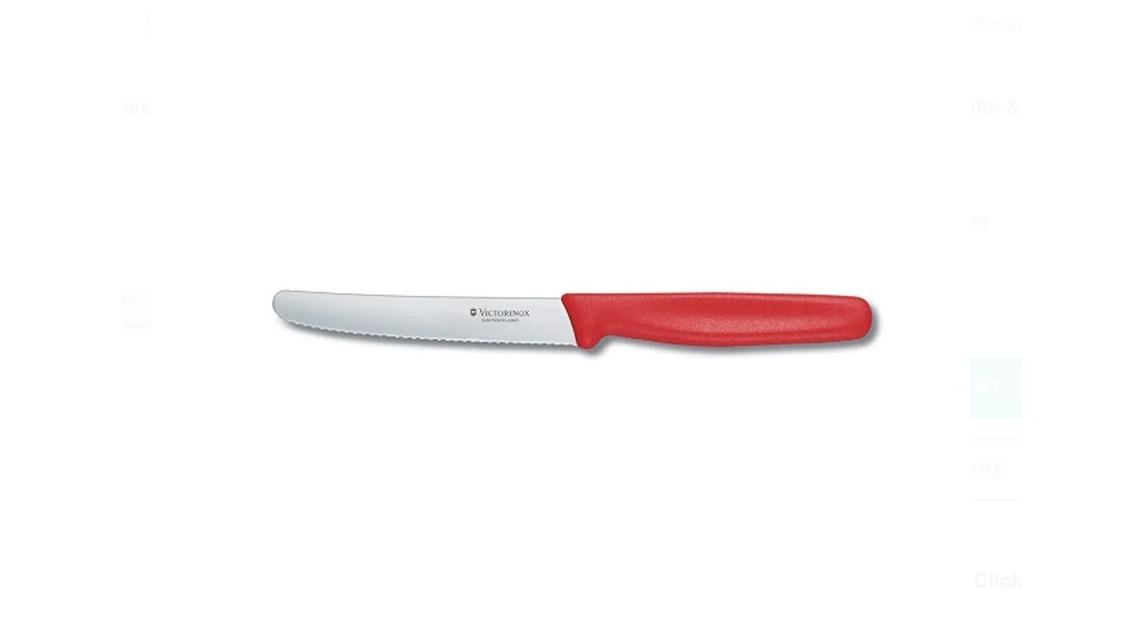 Victorinox 11cm Stainless Steel Steak/Tomato Magenta Blade - Raspberry Royale