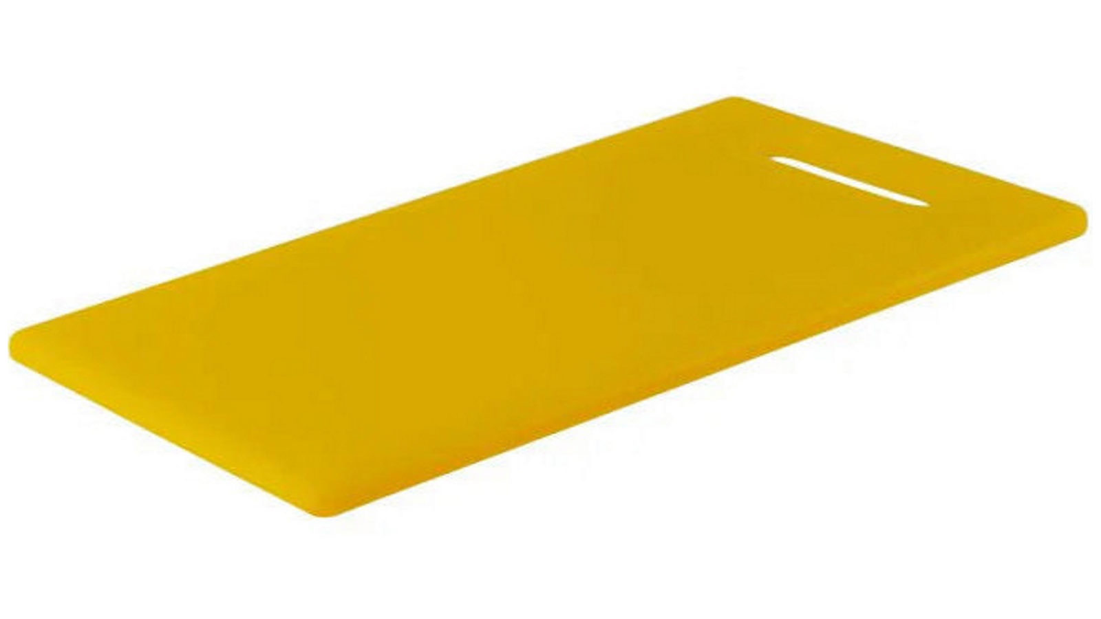 Chef Inox 25 x 40 x 1.3cm Handy Colour Coded Cutting Board With Handle - Yellow