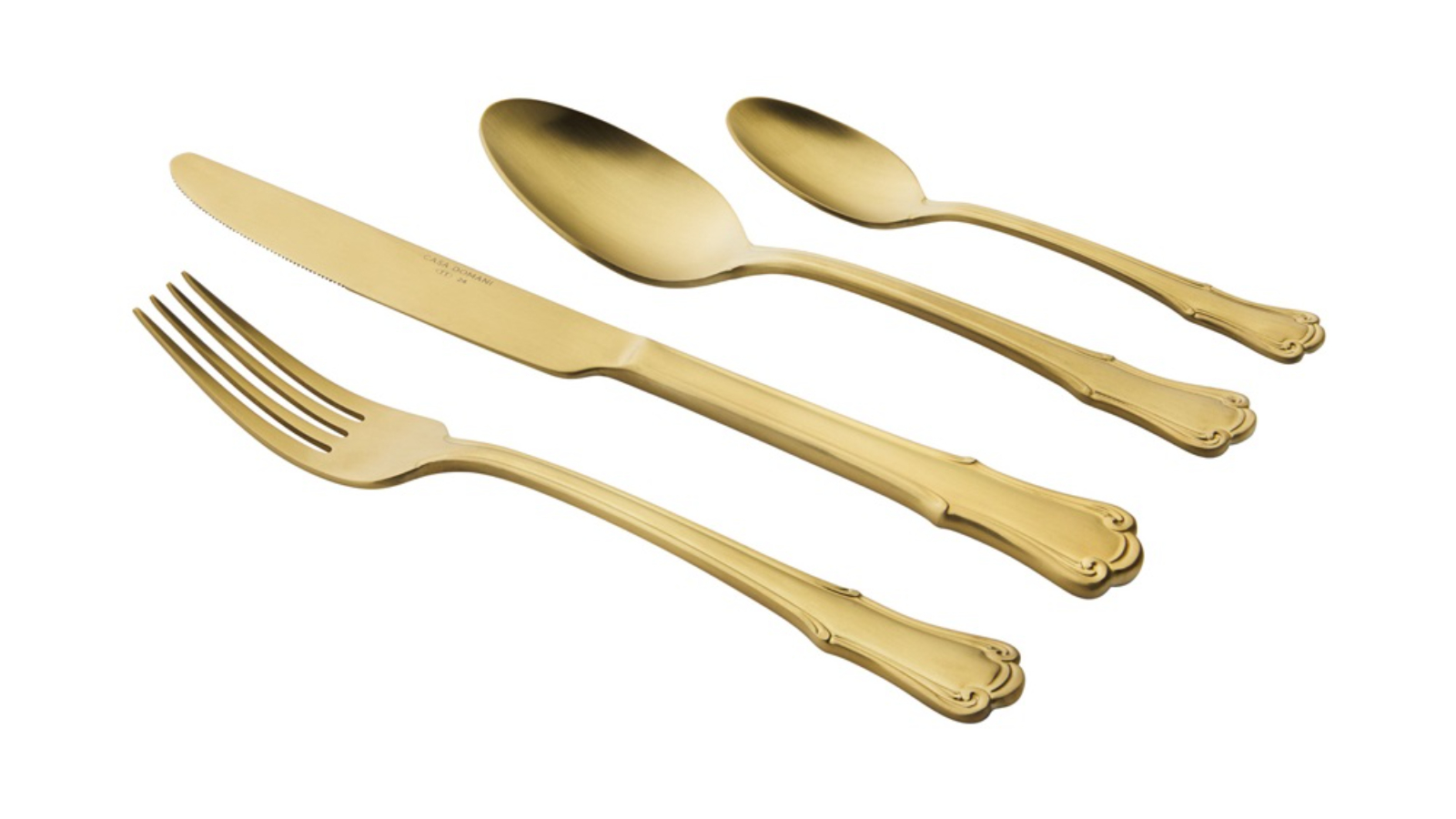 Casa Domani 16 Piece Stainless Steel Castello Cutlery Set with Gift Box - Champagne